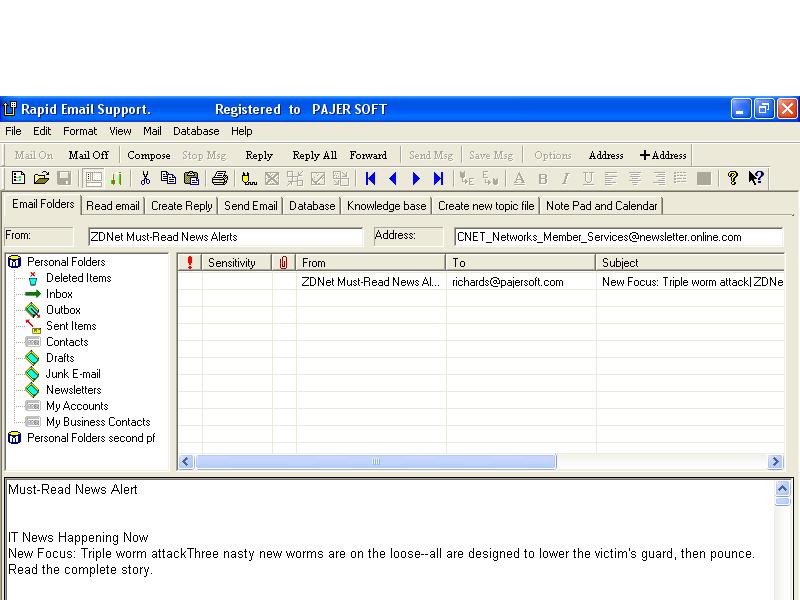 Screenshot for Rapid Email Support 1.0