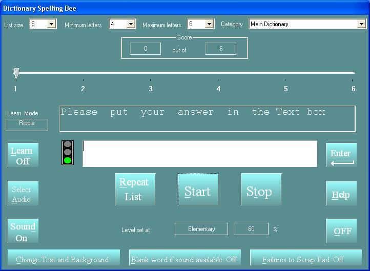 Click to view Dynamic Spelling Bee 3.1 screenshot